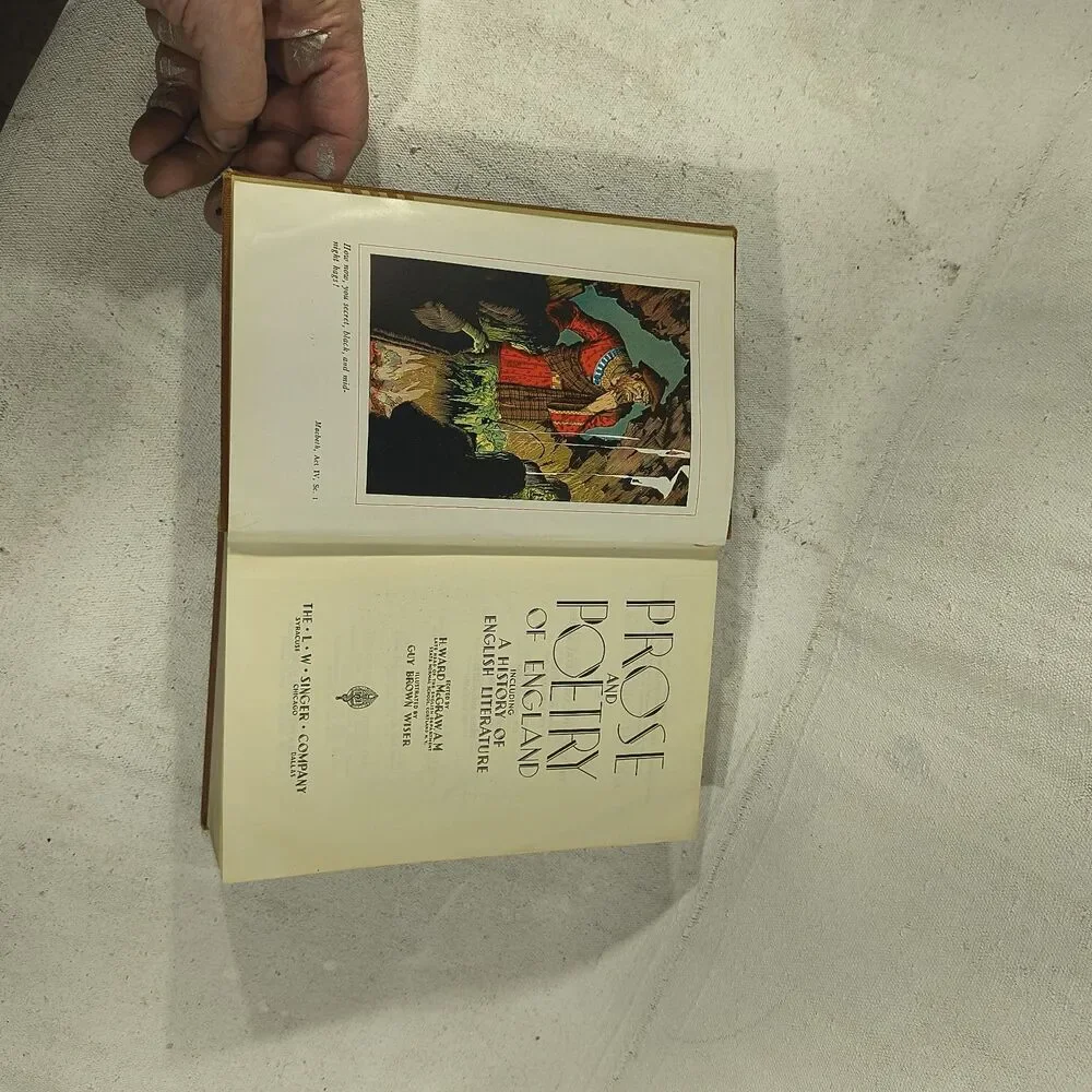 1935 First PROSE and POETRY of ENGLAND by McGraw Illustrations Wiser